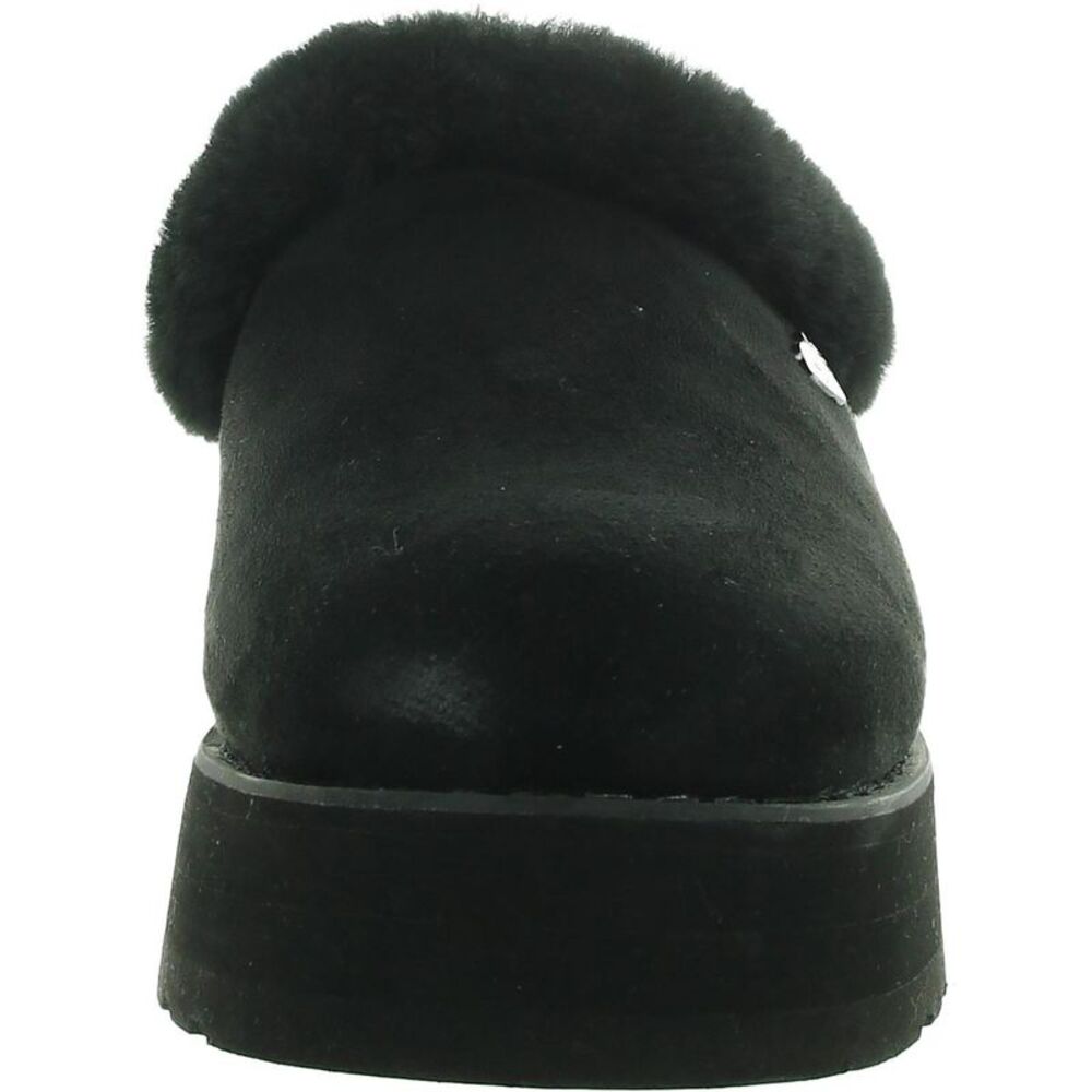 Skechers Black Furry Platform Mules - Picture 3 of 4